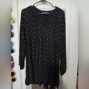 💜 3/$15💜Zara Black Polka Dot Dress, Large💜